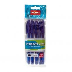 Plus Office bolígrafo Unimax Trio Azul / Bolsa 5 Ud