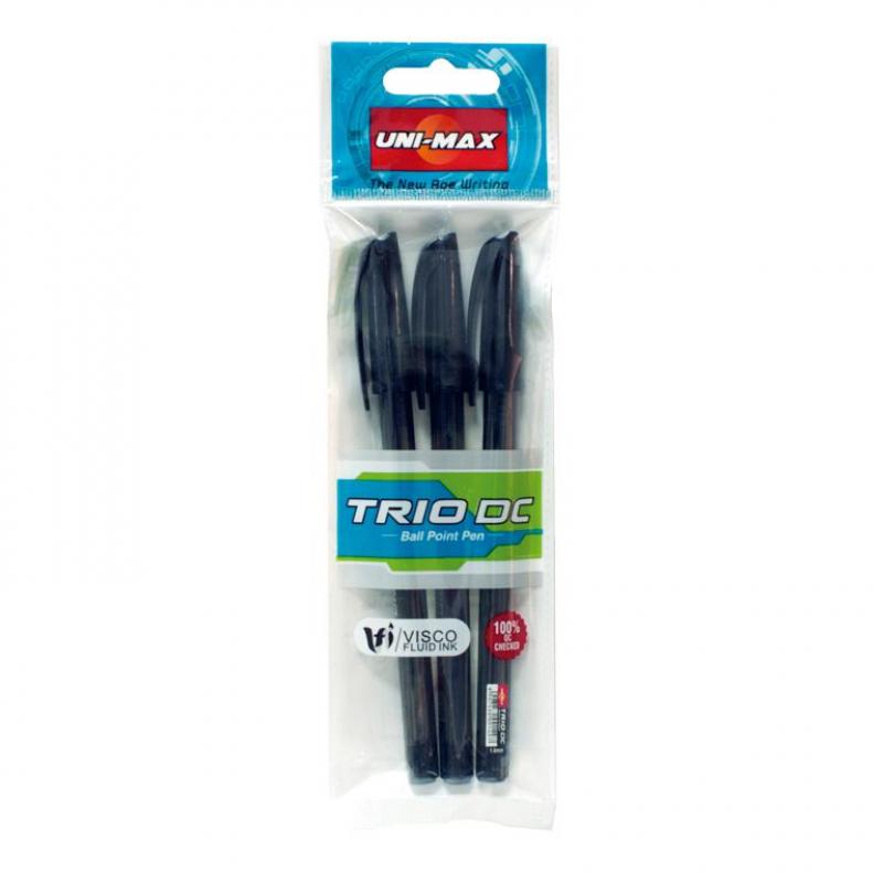 plus-office-boligrafo-unimax-trio-negro-bolsa-3-ud