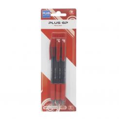 Plus Office bolígrafo Unimax Trio Rt Rojo / en blíster 3 uds