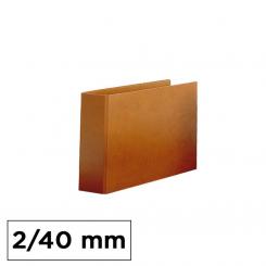 Plus Office Carpeta Cuero Forrada MK 4º apaisada 2 anillas 40 mm