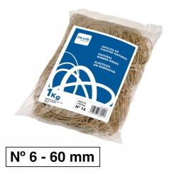 Plus Office Gomas Elasticas N° 6 60  mm  Bolsa 1 kg