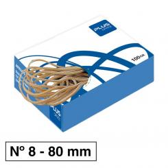 Plus Office Gomas Elasticas Nº 8 80  mm  Caja 100 gr