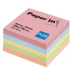 Plus Office Notas adhesivas Paper-In 75X75 300H Pastel
