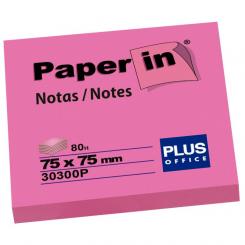 Plus Office Notas adhesivas Paper-In 75X75 80H Rosa Neon