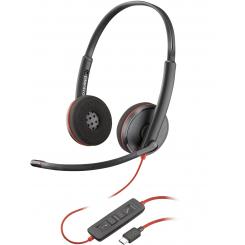 POLY Auriculares Blackwire 3220 estéreo USB-C + adaptador USB-C/A (paquete)