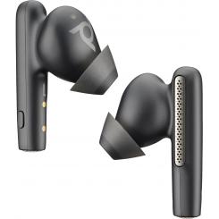 POLY Intrauriculares Voyager Free 60 UC M color Negro Carbono +Adaptador USB-C BT700 +Estuche de carga básico