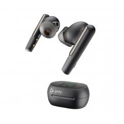 Poly Intrauriculares Voyager Free 60+ UC M color Negro Carbono +Adaptador USB-C BT700 +Estuche de carga con pantalla táctil