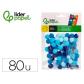 pompones-de-colores-liderpapel-15-cm-tonalidades-azules-bolsa-con-80-unidades