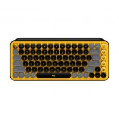 Logitech POP Keys Wireless Mechanical Keyboard With Emoji Keys teclado RF Wireless + Bluetooth QWERTY Español Negro, Gris, Amarillo