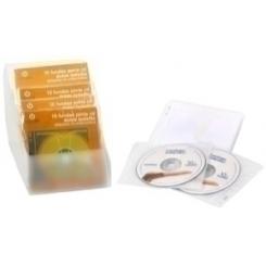 Porta-CD Doble PP Acolchado Transparente Blister De 10