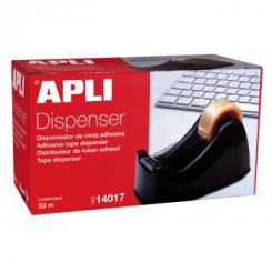 APLI Porta Cinta Adhesiva Negro 33 M.