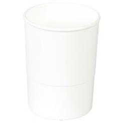 Porta Lapices Plastico Redondo Blanco