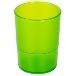 Porta Lapices Plastico Redondo Traslucido Kiwi