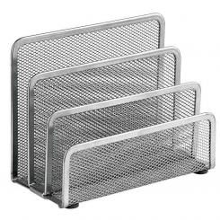 Portacartas Plus Rejilla Metal Plata
