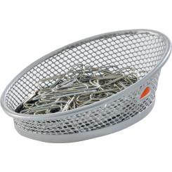Portaclips rejilla MESH malla metálica s/clips. Medidas 105x75x40 mm. Color gris.
