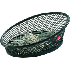 Portaclips rejilla MESH malla metálica s/clips. Medidas 105x75x40 mm. Color negro.