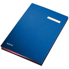 Portafirmas ESSELTE. Fuelle con 20 separadores forrado, azul