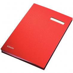 Portafirmas ESSELTE. Fuelle con 20 separadores forrado, rojo