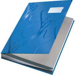 Portafirmas Gama LEITZ Sign. Fuelle con 18 separadores acabado soft grip, azul