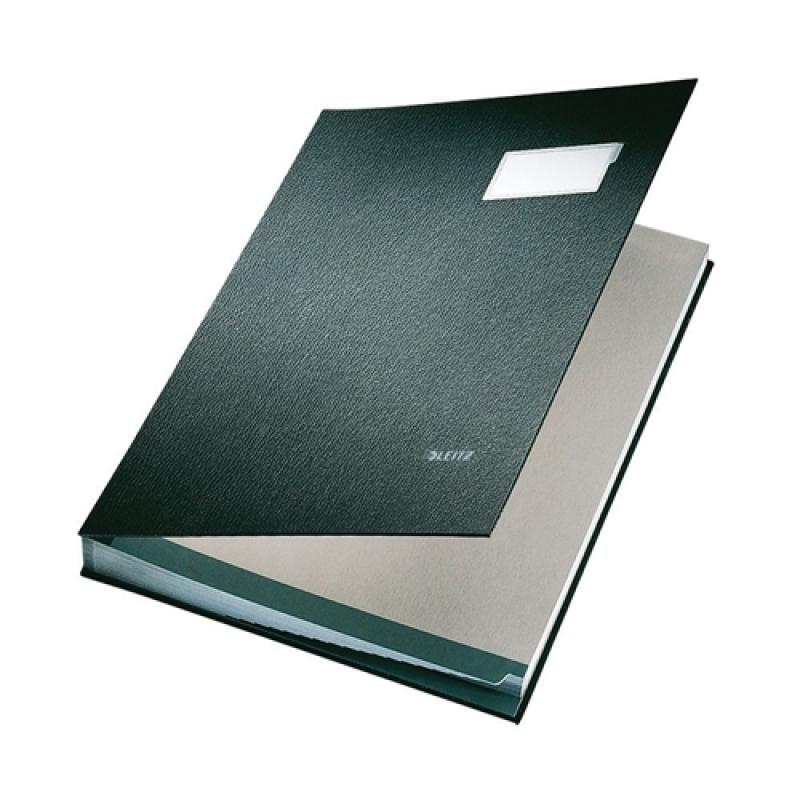 Portafirmas LEITZ. Cubierta PP. 20 compartimentos. Con tarjetero, negro