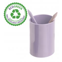 Portalápices Sostenible Ecogreen Archivo 2000. 100% reciclado. Medida ext 75x105 mm. Color malva pastel.
