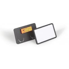 Portanombres Durable CLIP CARD 40x75 mm con imán negro