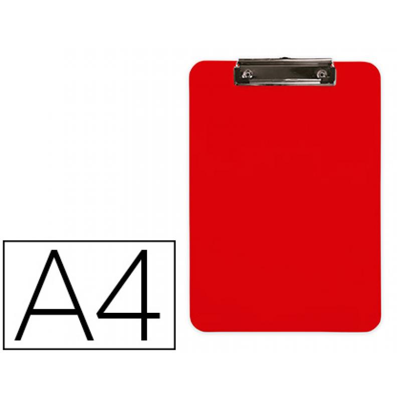portanotas-q-connect-plastico-din-a4-rojo-25mm