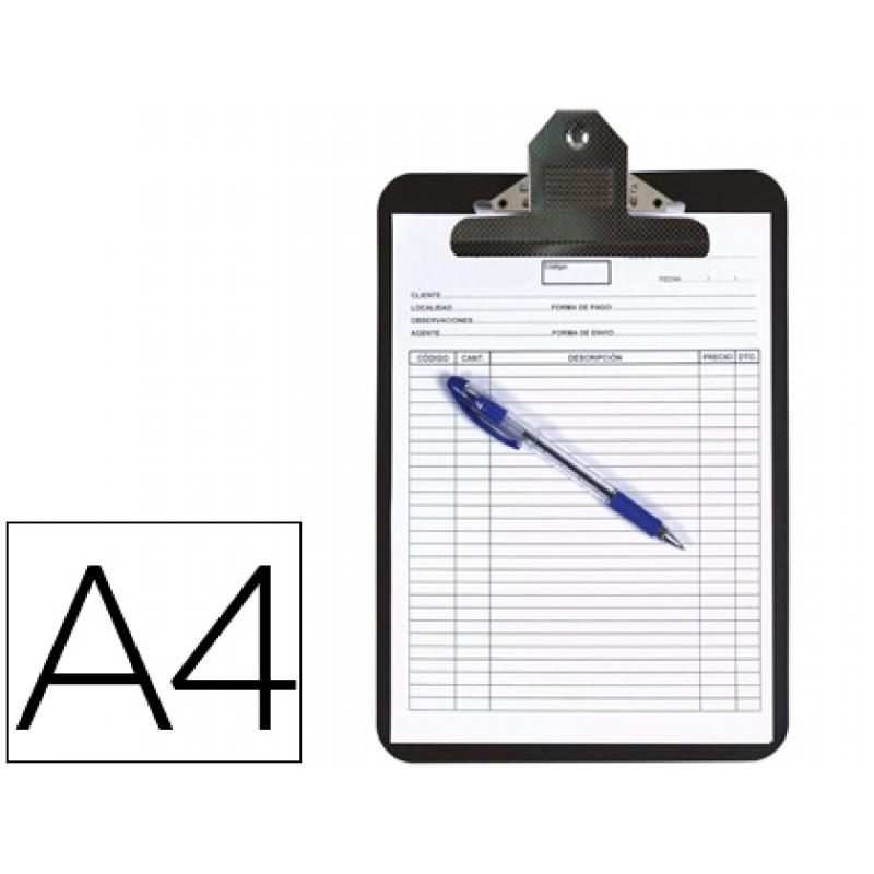 portanotas-q-connect-polipropileno-negro-din-a4-4-mm