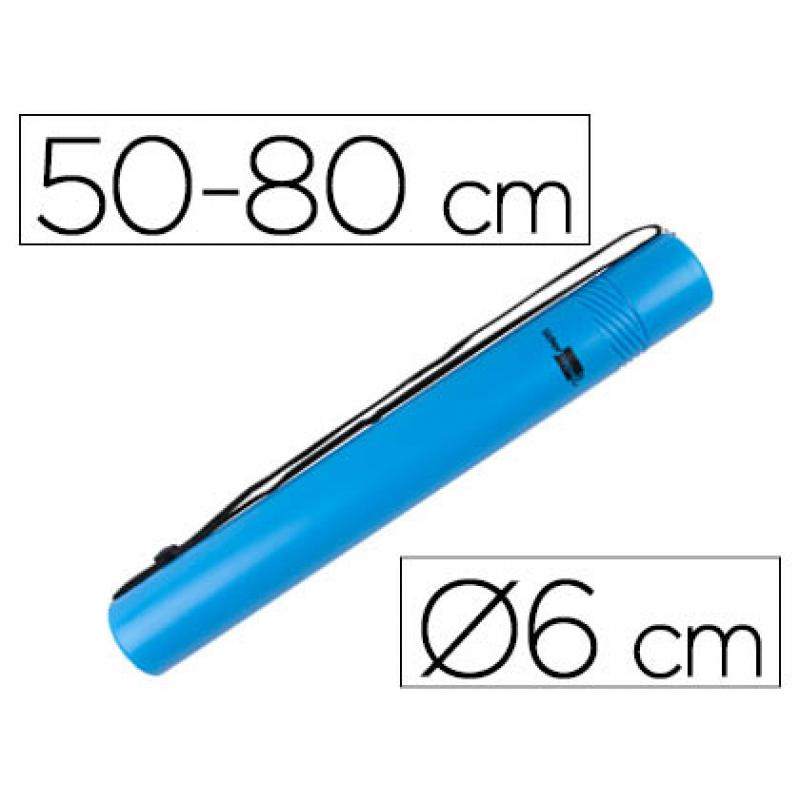portaplanos-plastico-liderpapel-diametro-6-cm-extensible-hasta-80-azul