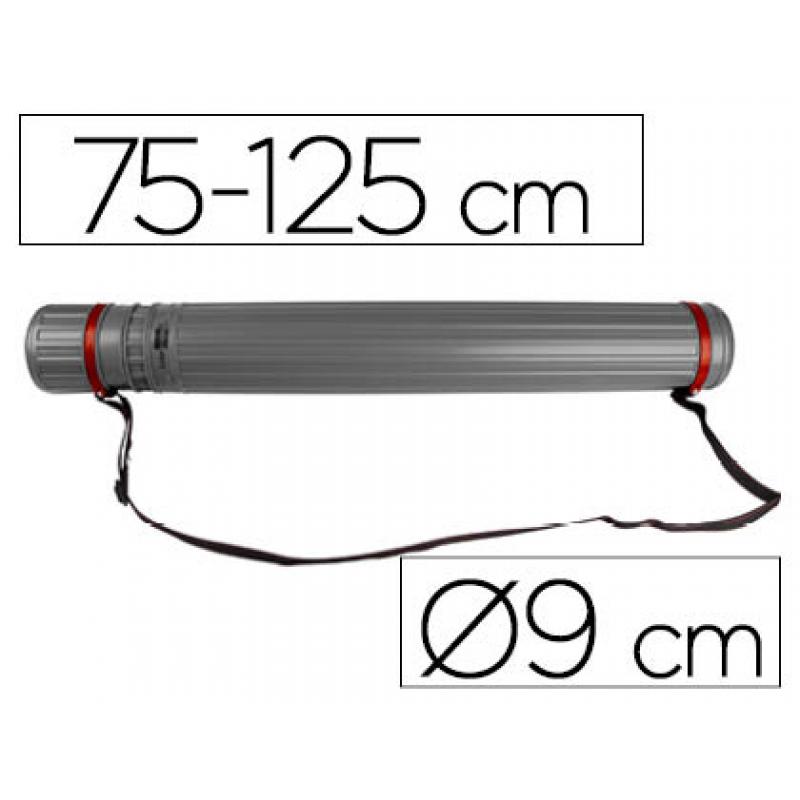 portaplanos-plastico-liderpapel-diametro-9-cm-extensible-hasta-125-cm-gris