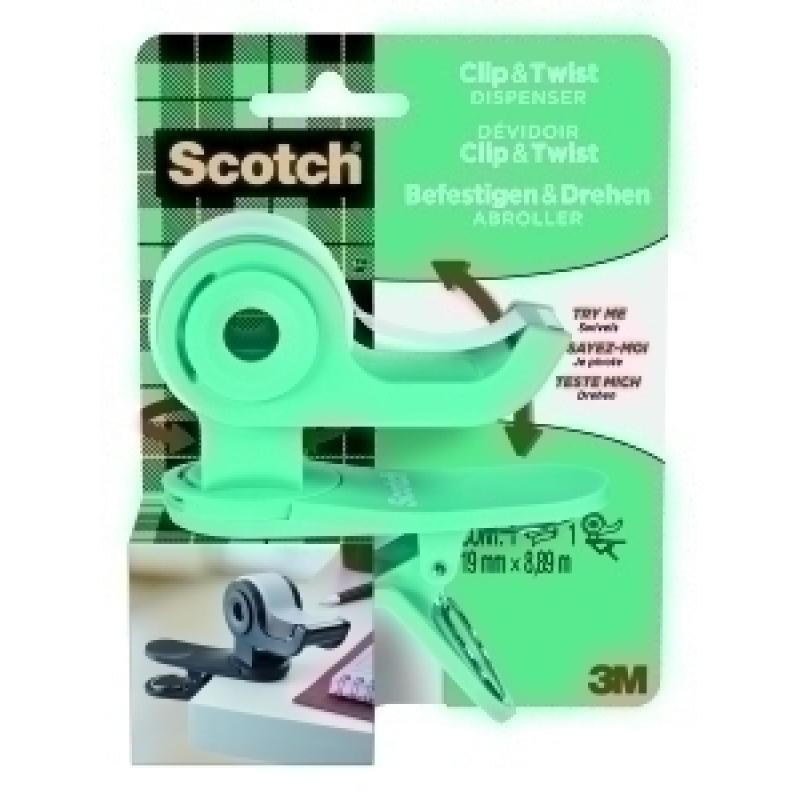 portarrollos-scotch-clip&twist-c19-verde-agua-cinta-scotch-magic