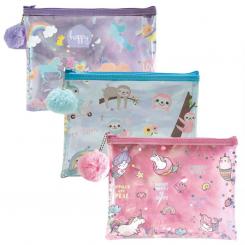 Portatodo Campus Glitter Plano 1 cremallera 3 colores