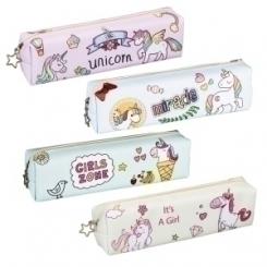 Portatodo Centrum Pvc 1 Cremallera Rectangular Unicornios Surtido
