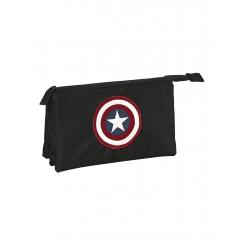 Safta  Portatodo Triple Capitan America Teen
