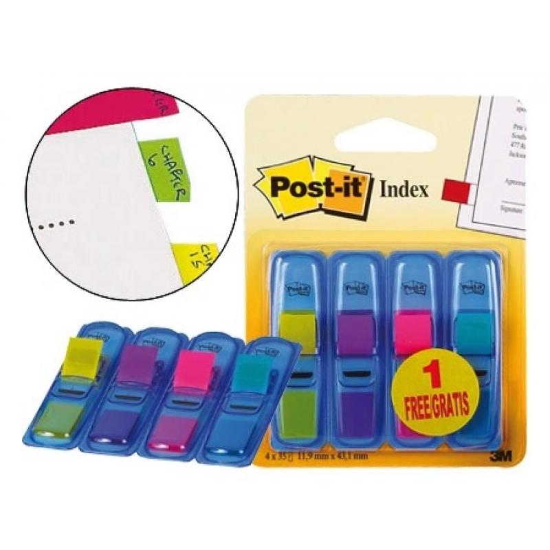 POST-IT Banderitas señalizadoras 3+1 clipstrip