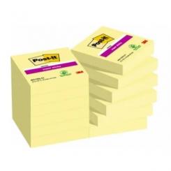 POST-IT Bloc de notas adhesivas 47,6x47,6mm Amarillas, 90 hojas, 12 UDS