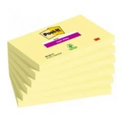 POST-IT Bloc de notas adhesivas 76mmx127mm amarillas, 90 hojas, 12 UDS