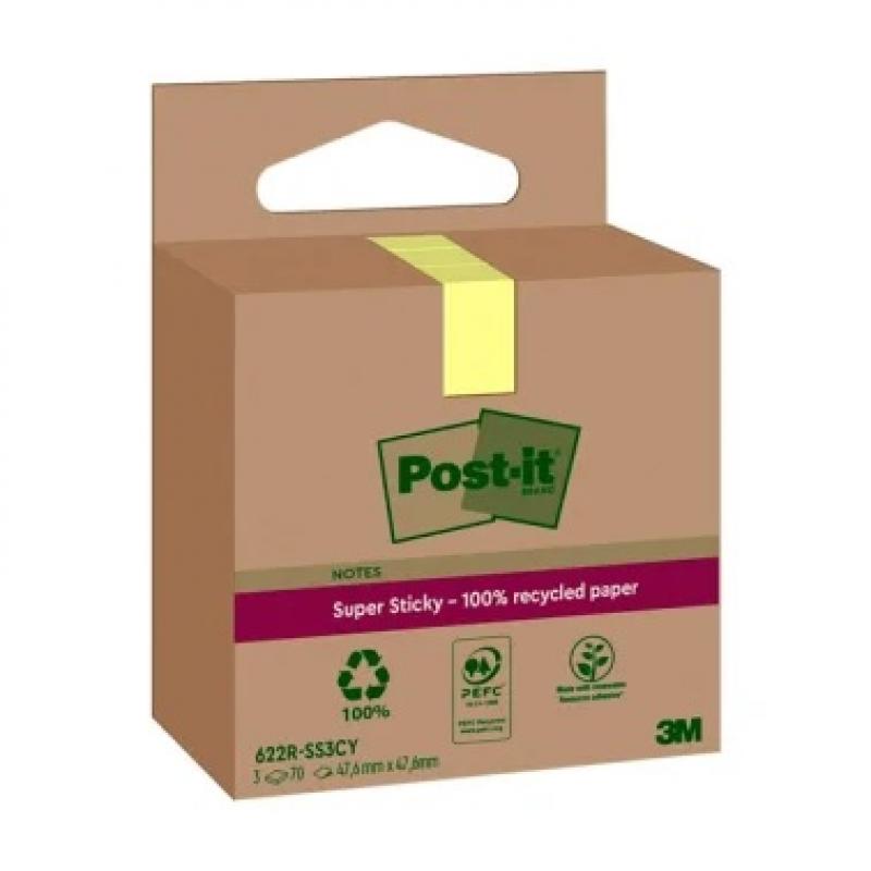post-it-bloc-de-notas-adhesivas-recicladas-super-sticky-476-x-476-mm-amarillas-70-hojas-3-blocs
