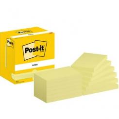 POST-IT Bloc notas adhesivas 76mmX127mm amarillas 100 hojas