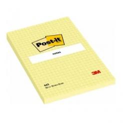 POST-IT Bloc notas adhesivas GRAN FORMATO rayado cuadriculado 102 x 152 mm, 100 hojas, PACK 6 UDS