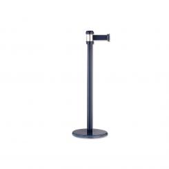 BISMARK Poste separador metálico con cordón negro 2M, pack 2 uds.