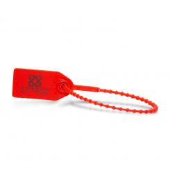 Precintos de Seguridad de Plastico Rojos Bridas numeradas 200 un. 24cm de Largo para maleta, cajas, contenedores, puertas, bolsas, camion, logistica