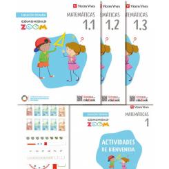 Pri1 Matemáticas 1 Trim. + Act. Bienvenida Comunid, Ed. VICENS VIVES