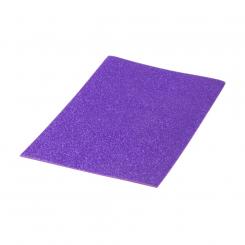 PRYSE Bolsa 10 láminas Goma Eva purpurina biodegradable 40x60, lila