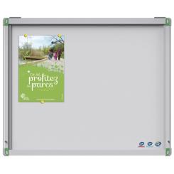PS Vitrina para exterior Puerta telescópica 1983 mm x 974 mm ,4 superficie blanca magnética