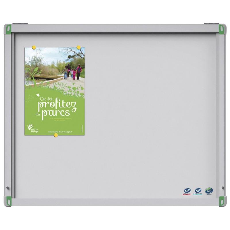 PS Vitrina para exterior Puerta telescópica 1983 mm x 974 mm ,4 superficie blanca magnética