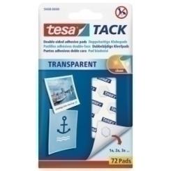 Punto Adhesivo Tesa Tack Transparente 72 Unidades