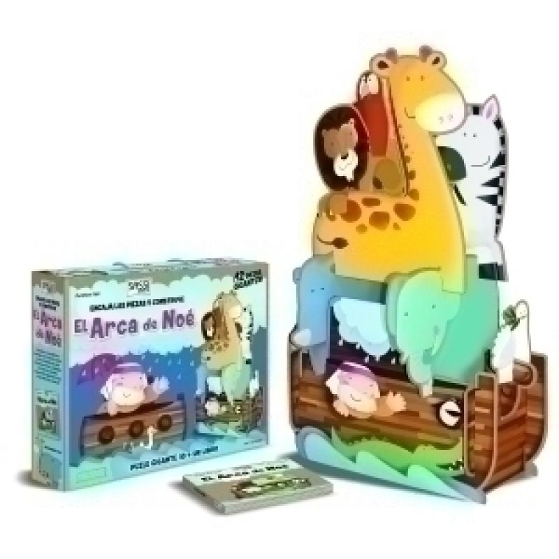 puzle-3d-y-libro-sassi-manolito-books-el-arca-de-noe-3d-12-piezas-3-anos