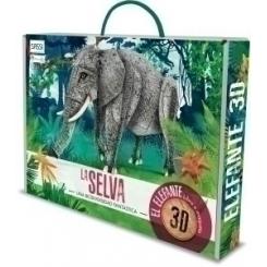 Puzle 3D Y Libro Sassi Manolito Books El Elefante  44 Piezas (+6 Años)