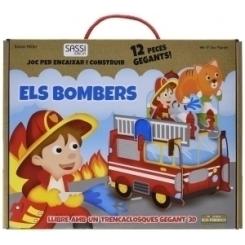 Puzle 3D Y Libro Sassi Manolito Books Els Bombers 3D- Catalan 12 Piezas (+3 Años)